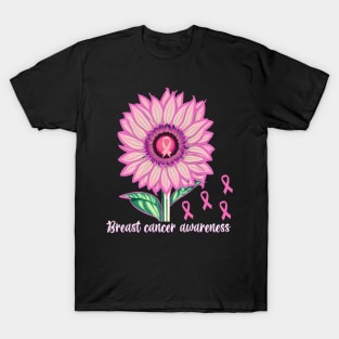 Breast Cancer Awareness Sunflower T-Shirt